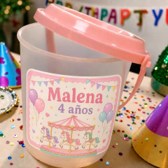 Balde souvenir modelo G vacío -IDEAL CUMPLE- - SIGUELAFIESTA-2K