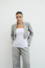 Blazer Nexo crop gris - tienda online