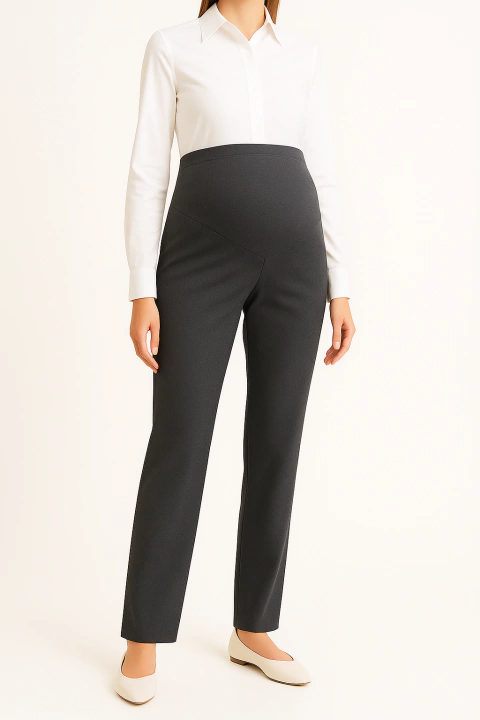 Pantalón de vestir de maternidad corte recto