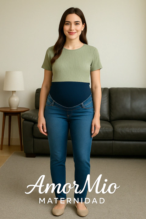 Jeans de Maternidad con Pretina Alta