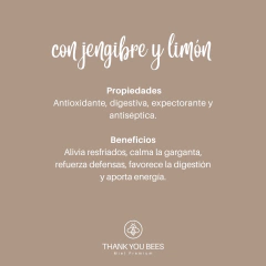 Miel premium con jengibre y limón Thank You Bees X 250g en internet