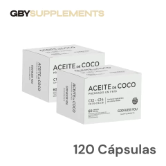 COMBO 2 CAJAS ACEITE DE COCO Prensado en Frío (120 Cápsulas Blandas) - comprar online