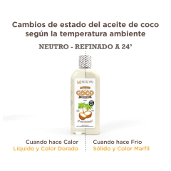 ACEITE DE COCO RBD (SABOR NEUTRO) 125ml - comprar online