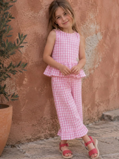 CONJUNTO VICHY VOLADOS X2 PRENDAS