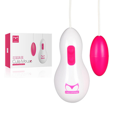 Vibrador em Forma de Mouse Rosa 12 Vibrações