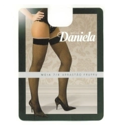 Meia 7/8 Arrastão com Frufru Vermelha - comprar online