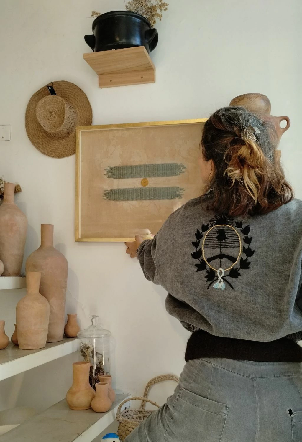 Campera tipo bomber con Escudo monocromático