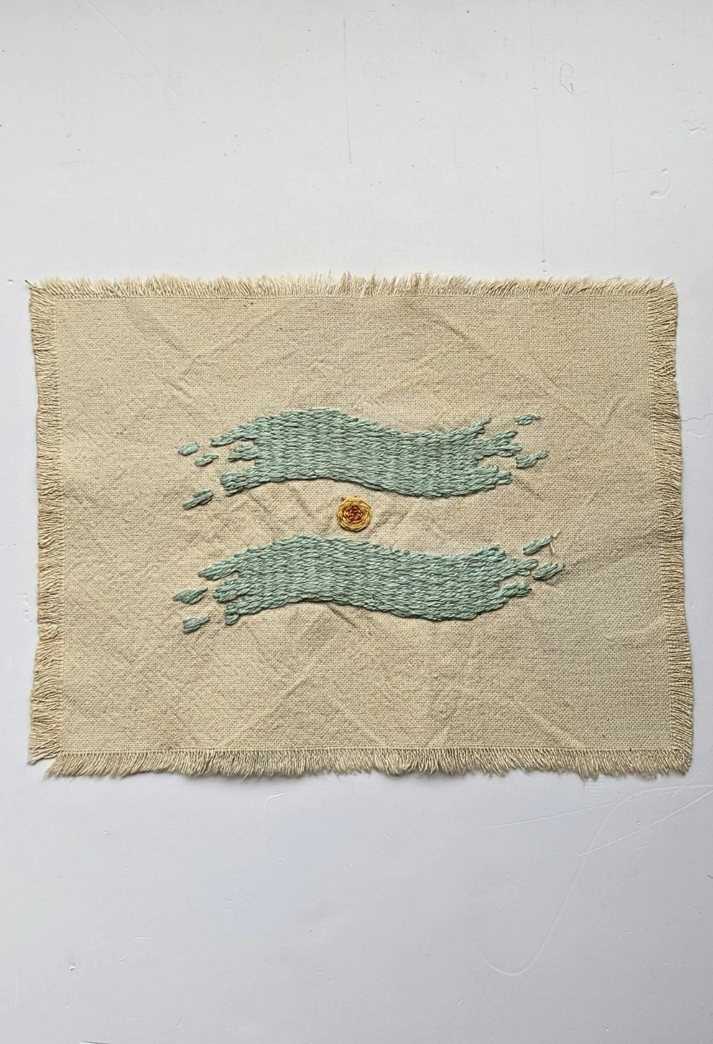 Telas/parches bordados a mano - bandera