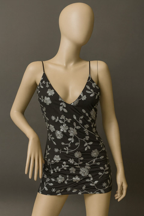 Vestido Lentejuela Bordada #3234