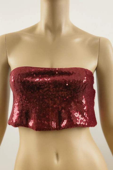 Strapless Lentejuela Regulable #3242