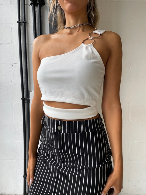 Pollera Bengalina Tajo Rayada #2872