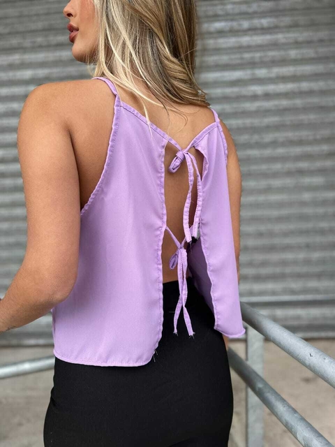 Blusa Creppe Espalda Descubierta #1723