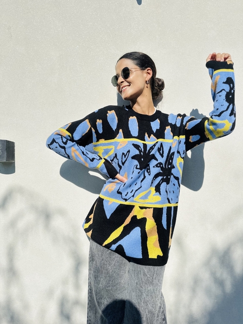Sweater Jacinta celeste - comprar online