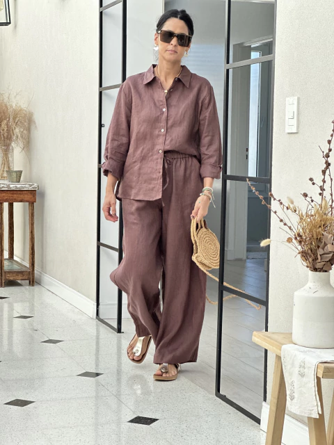 Pantalon Toscana choco - comprar online