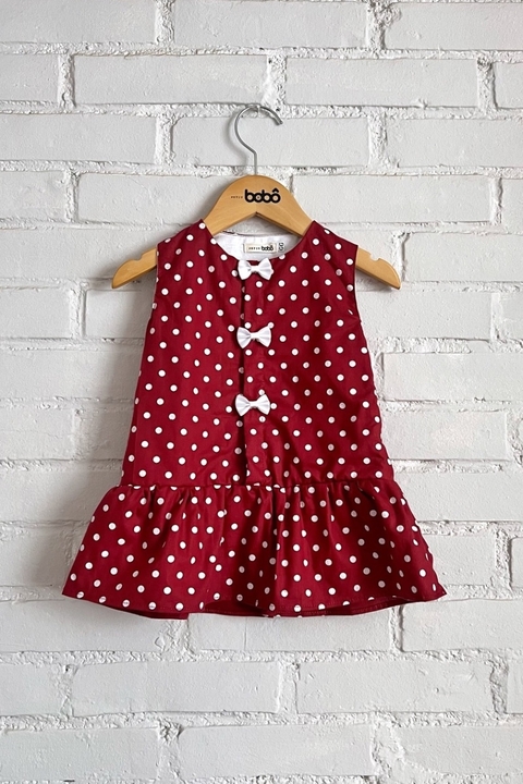 Vestido Maya - Vermelho de poá
