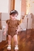 Romper Joana - Marrom - Petit Bobô - Loja de roupas de bebê