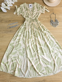 Maxi Vestido Roma Verde Hojas en internet
