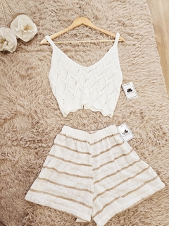Short Knit rayas