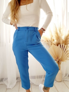 Pantalon Malaga Celeste turquesa - Las Barchelas