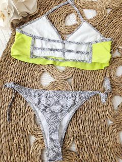 Bikini Petunia Lima/reptil - tienda online