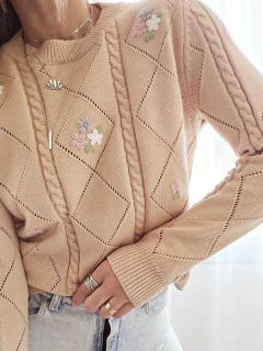 Sweater Dona beige en internet