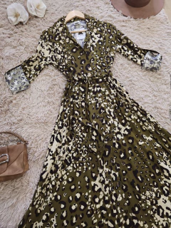 Maxi Vestido Hera Print verde en internet