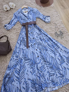 Maxi Vestido Hera Hojas denim - comprar online