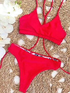 Bikini Granate reversible roja - Las Barchelas