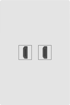 MILAN DOBLE HDMI BLANCO - comprar online