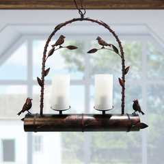 Lampara Jardin Pajaros Cobre - comprar online