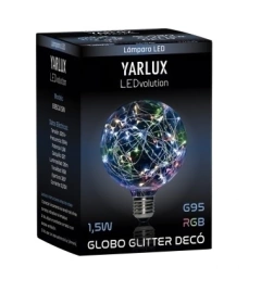 Lampara Led Globo Glitter Brillante G120 Luz Rgb 1.5w