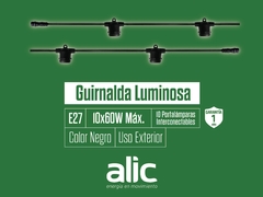 Guirnalda Exteriores ALIC 6.3mts 10 portalámparas en internet