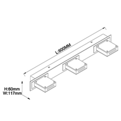 Aplique OLIVO 3 Led 9w LC - comprar online