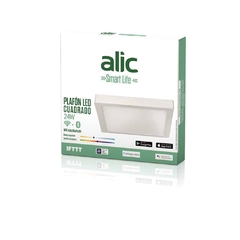 PLAFON LED SMART 24W RGB+W cuadrado ALIC