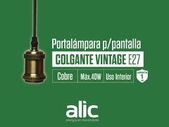 Colgante RETRO Cobre p/pantalla - comprar online