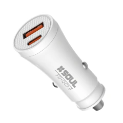 Cargador auto USB + USBc Carga rapida