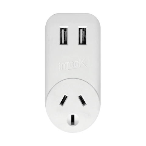 Enchufe con 2 Cargador Usb Carga Rapida