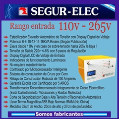 12Kva R110-265v Elevador de Tensión Automático - Segur-Elec · Elevadores de Tensión