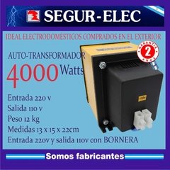 4000w Autotransformador 220v a 110v POTENCIA 4000W en internet