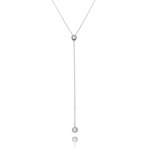 Colar gravatinha pontos de luz em prata 925 - comprar online