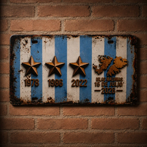 Cartel Chapa "La 4ta Estrella MALVINAS"