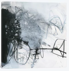 poster abstrato preto e branco