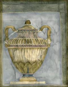 Small Urn and Damask III - Jennifer Goldberger