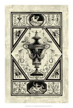 gravura de vasos antigos
