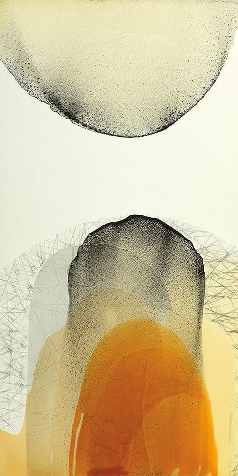Gravura abstrata amarelo