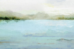 Gravura Paisagem Abstrata Azul