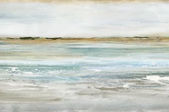 Gravura paisagem com praia
