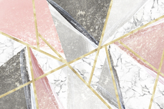 gravura abstrata cinza com salmão