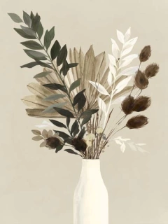 gravura vaso de flores