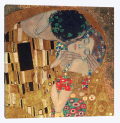 gravura o beijo de gustav klimt